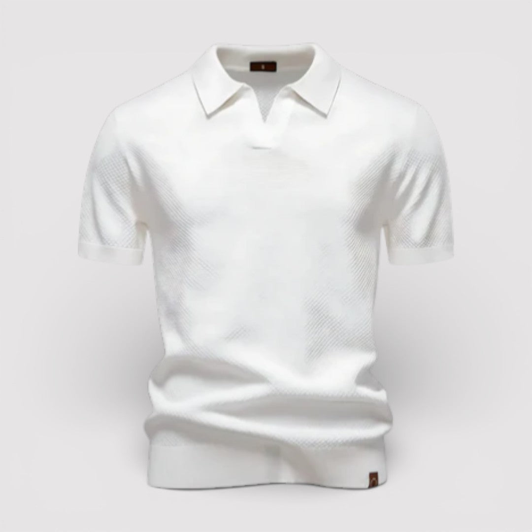 Michael Sydney men's polo shirt without placket, front view