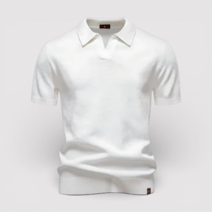 Michael Sydney men's polo shirt without placket, front view