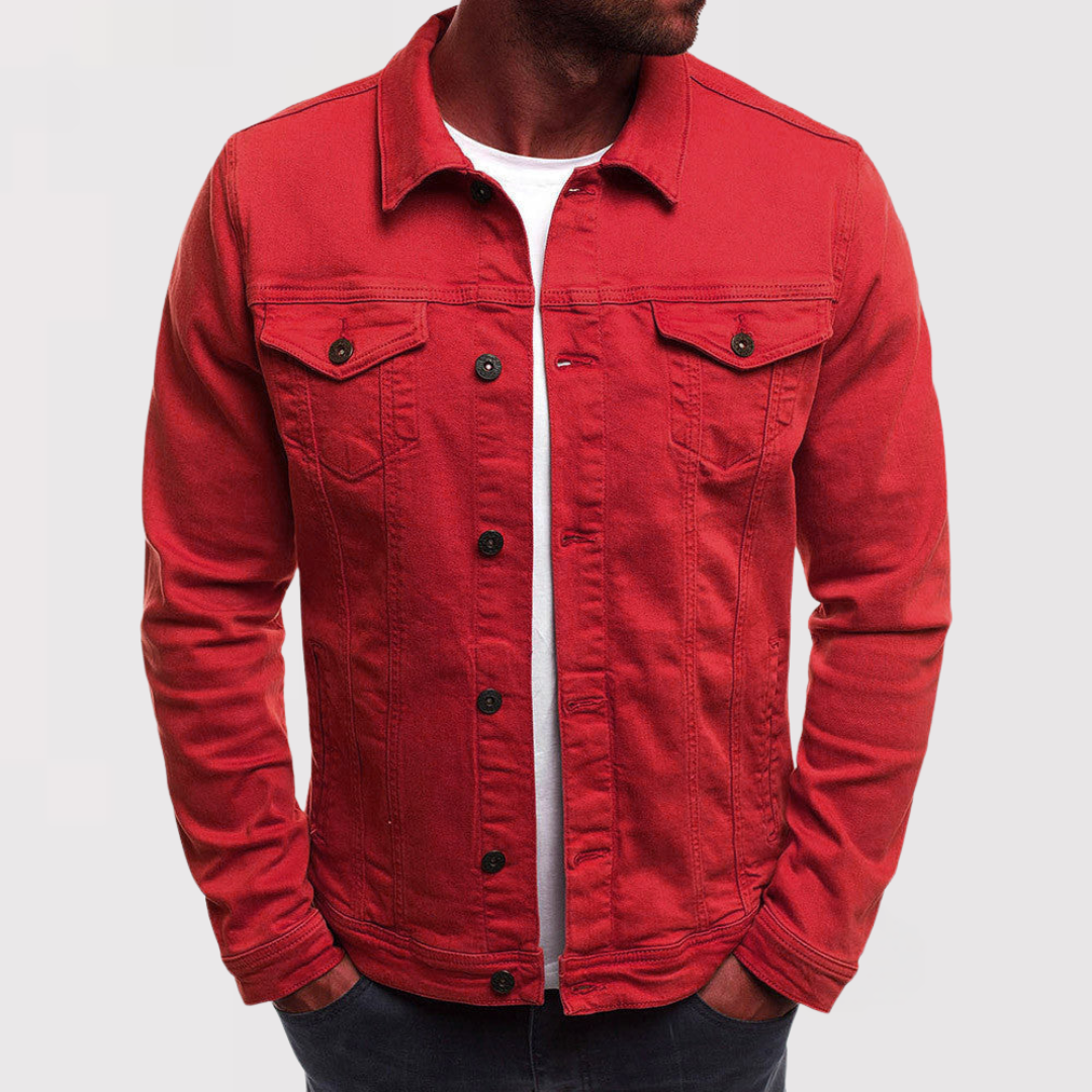 Michael Sydney men's Casual Summer Trucker Jacket, front view