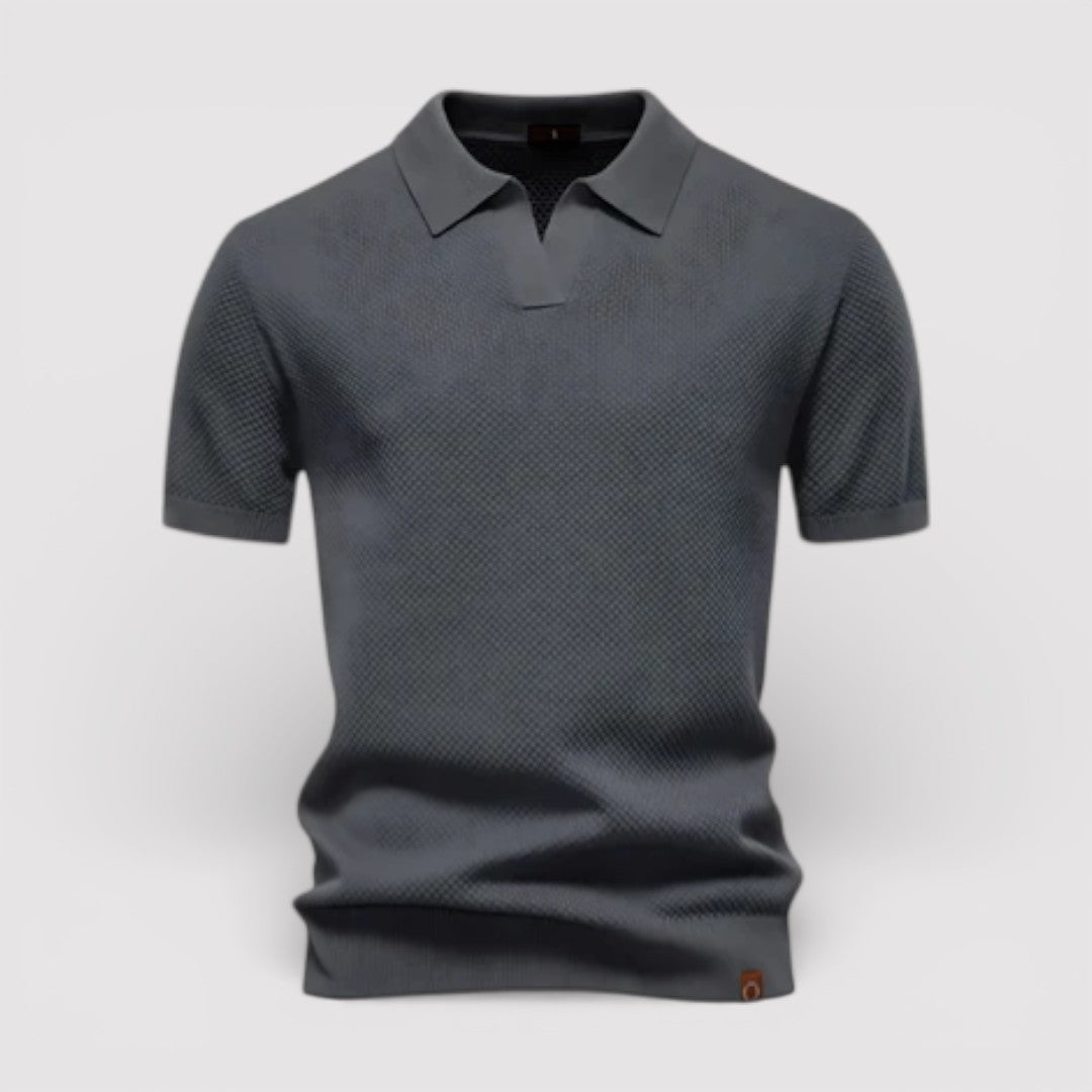 Michael Sydney men's polo shirt without placket, front view