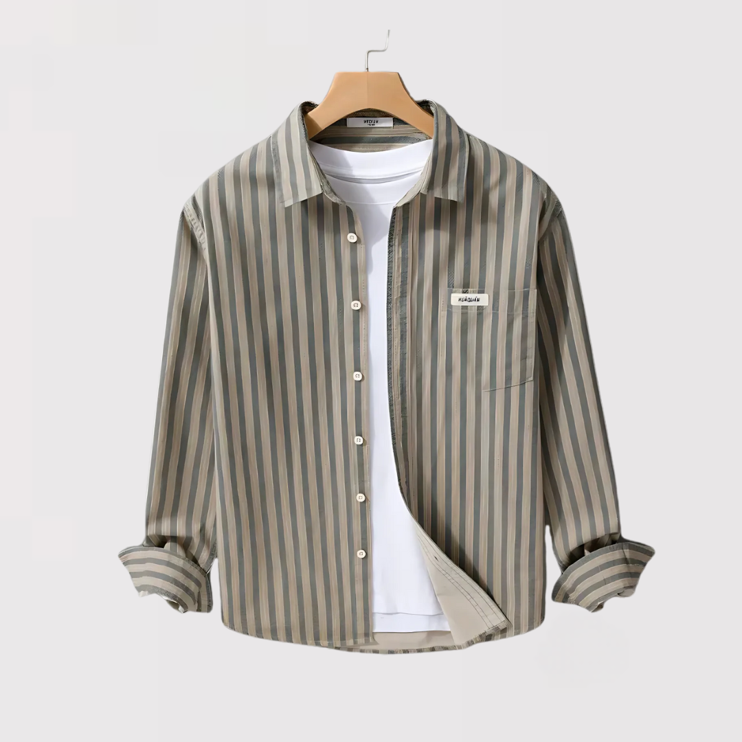 Michael Sydney men's Striped shirt, front view