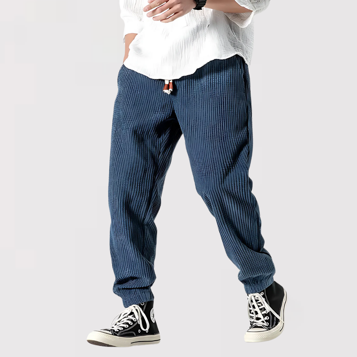 Michael Sydney men's textured pants, front view