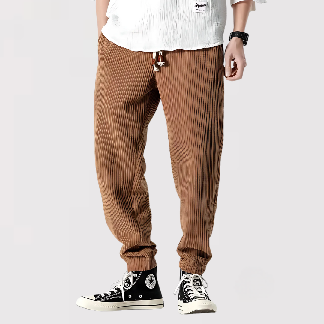 Michael Sydney men's textured pants, front view