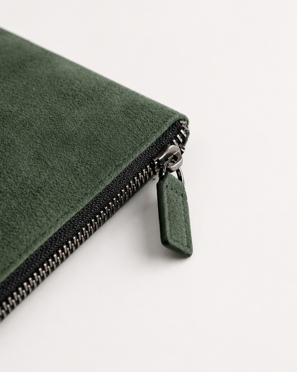 Michael Sydney men's dark green clutch bag, front view