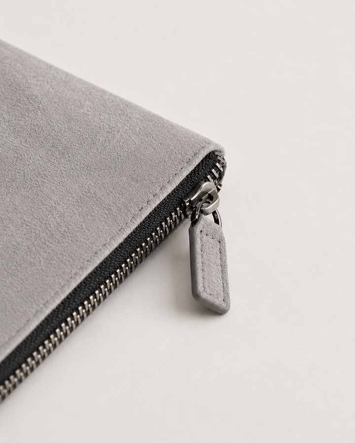 Michael Sydney men's light grey clutch bag, front view
