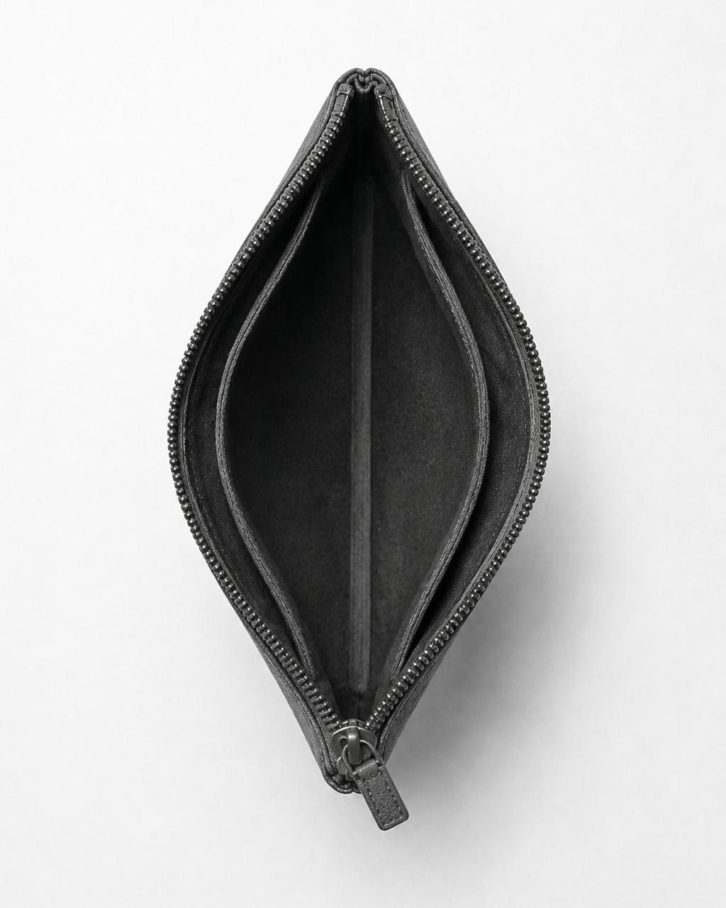 Michael Sydney men's dark grey clutch bag, front view
