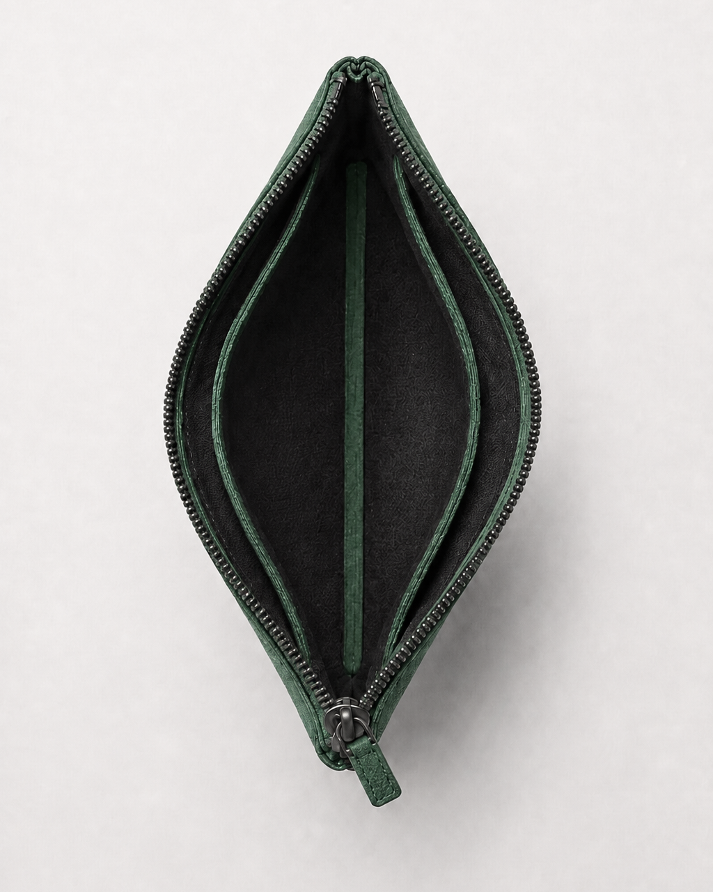 Michael Sydney men's dark green clutch bag, front view