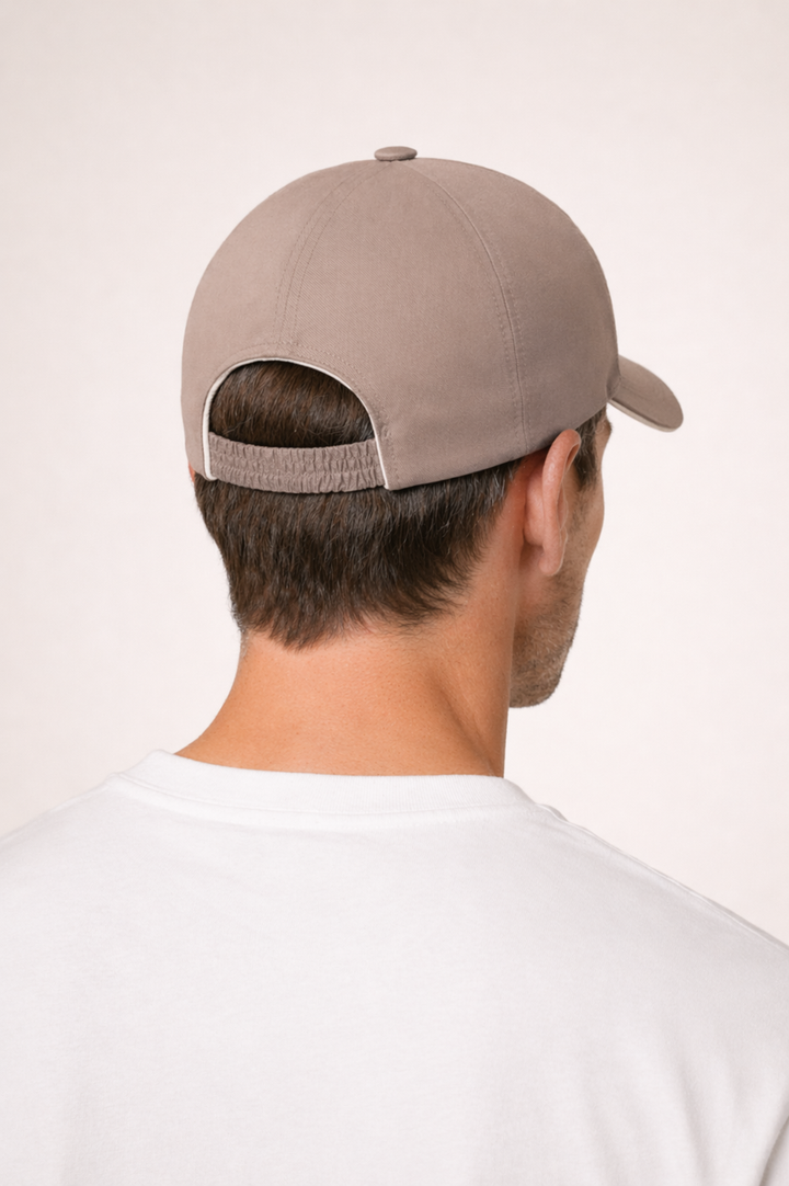 Michael Sydney men's taupe cap, front view
