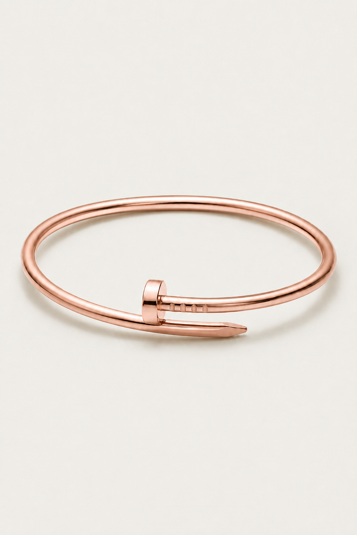 Michael Sydney men's Rose Gold Slim Bracelet, front view