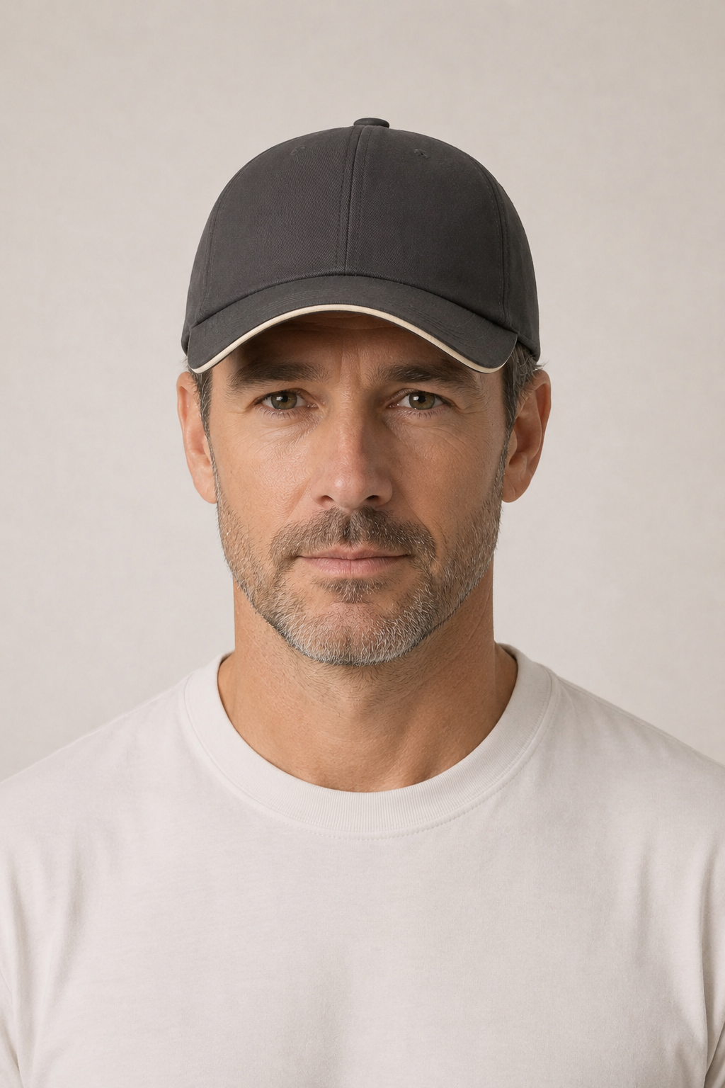 Michael Sydney men's dark olive cap, front view