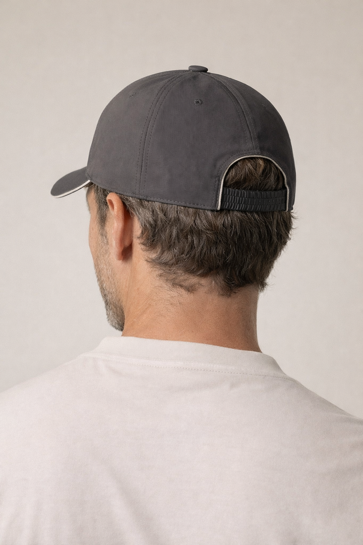 Michael Sydney men's dark olive cap, front view