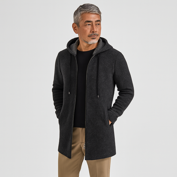 Michael Sydney men's Lined winter jacket, front view