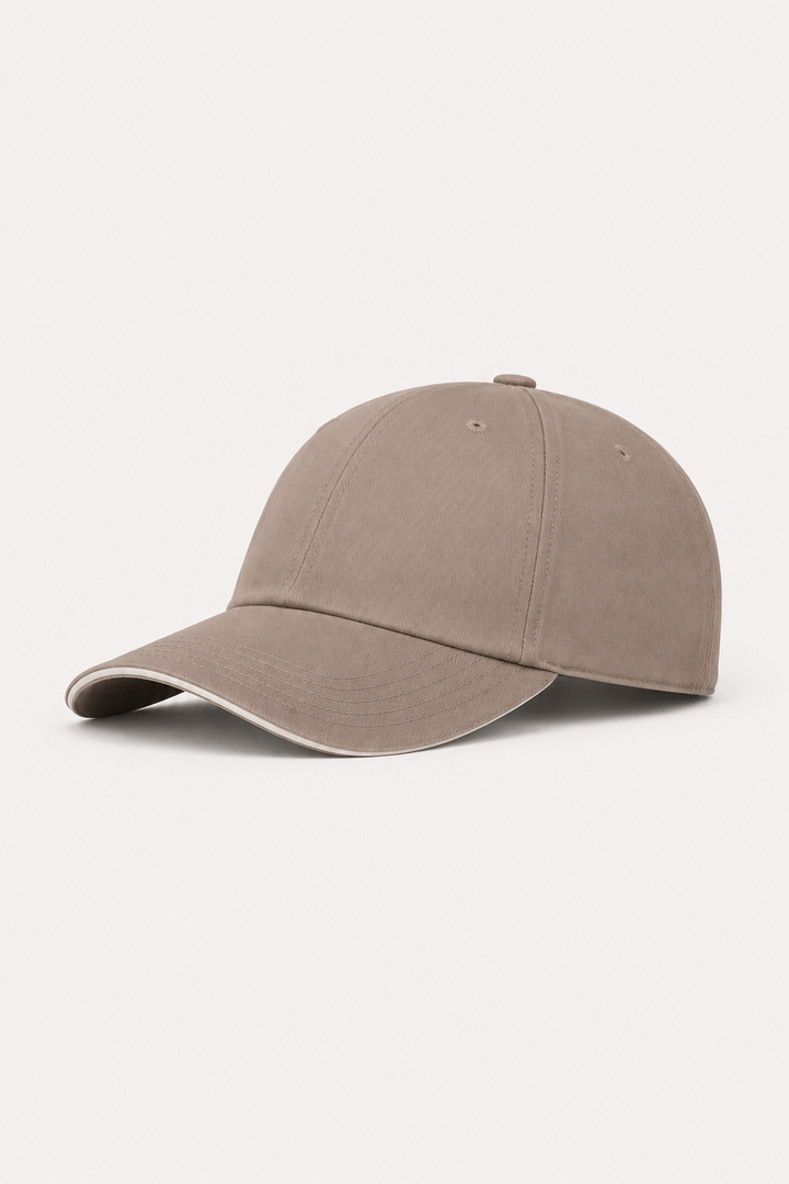 Michael Sydney men's taupe cap, front view