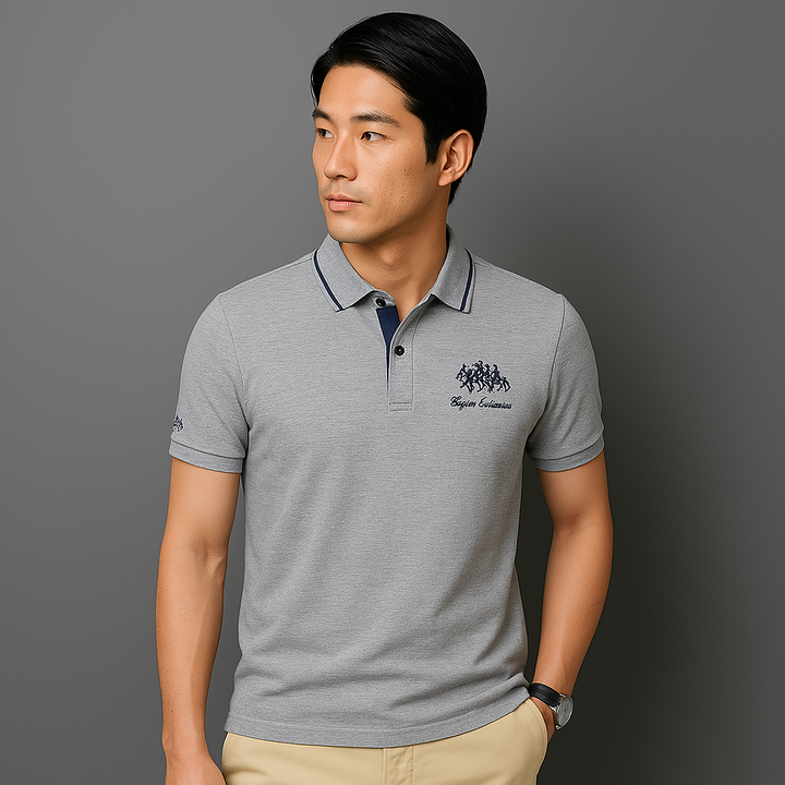 Michael Sydney men's slim-fit polo shirt, front view