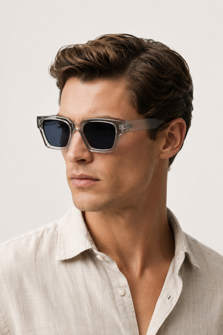 Michael Sydney men's Sunglasses Clear Grey, front view