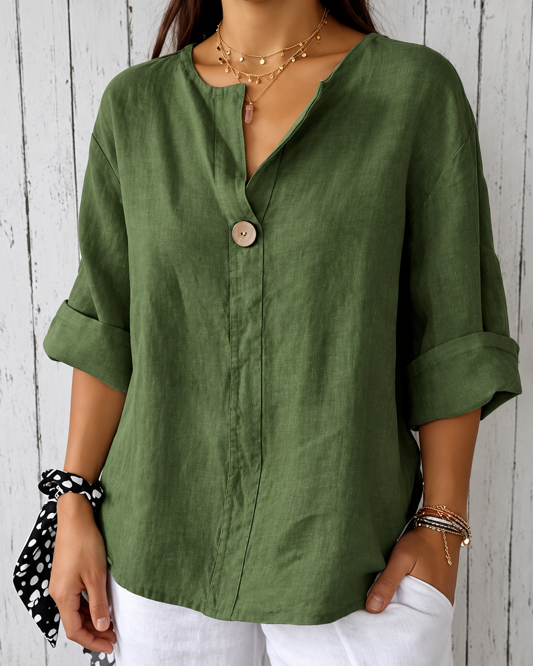 Fay™ | Relaxed V-Neck Top