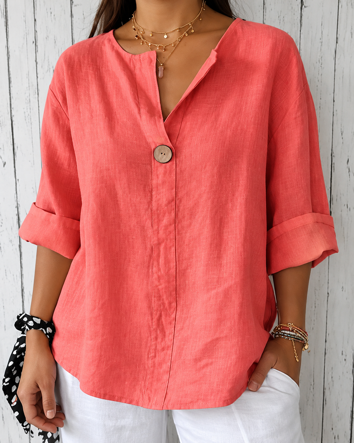 Fay™ | Relaxed V-Neck Top