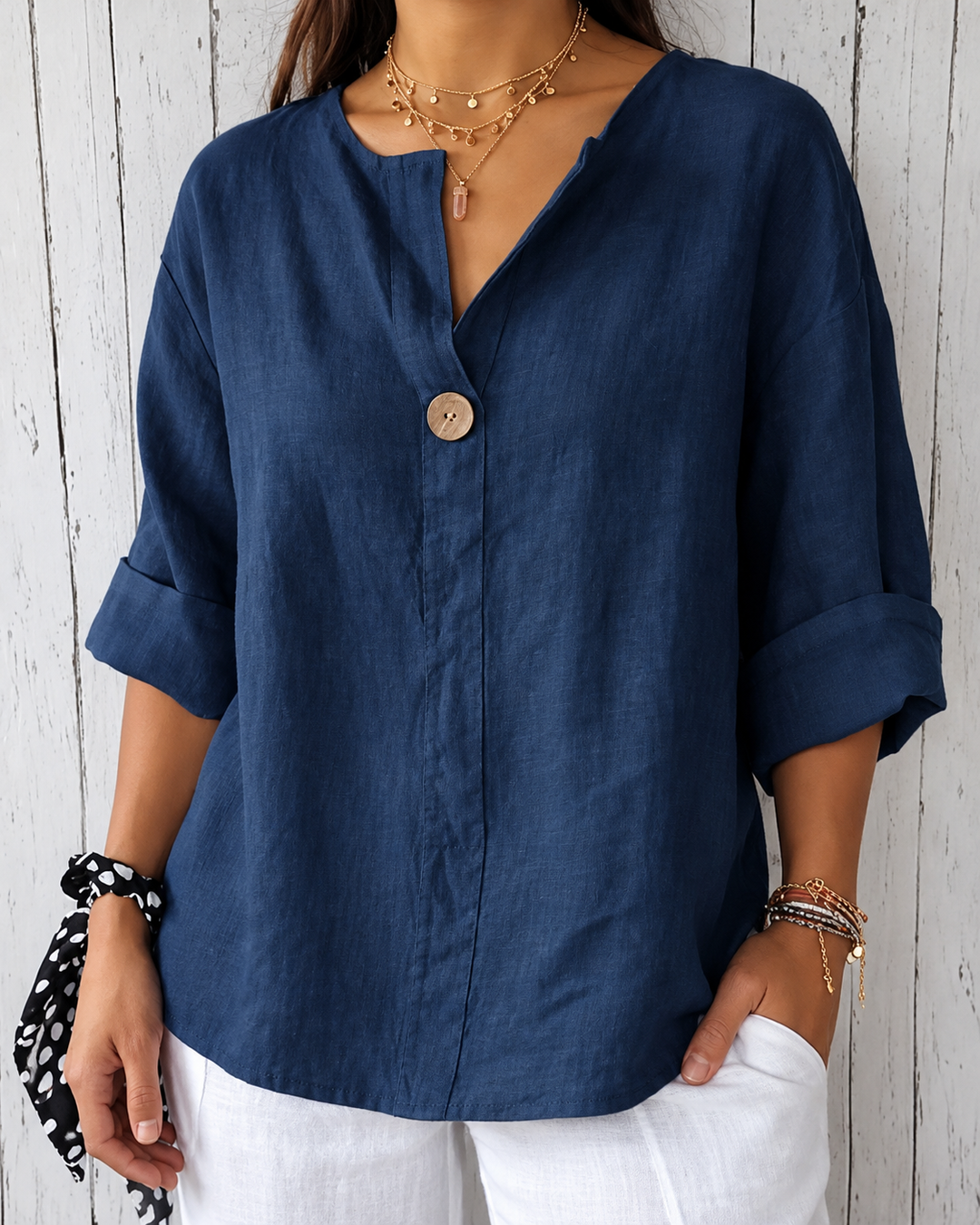 Fay™ | Relaxed V-Neck Top