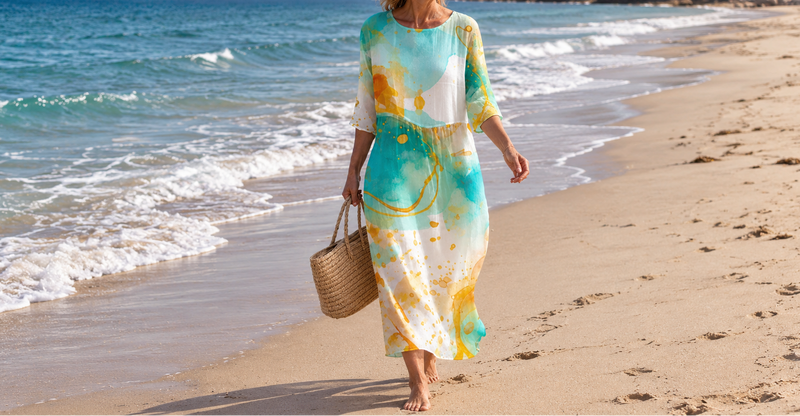 Madeline™ | Long Flowing Printed Dress