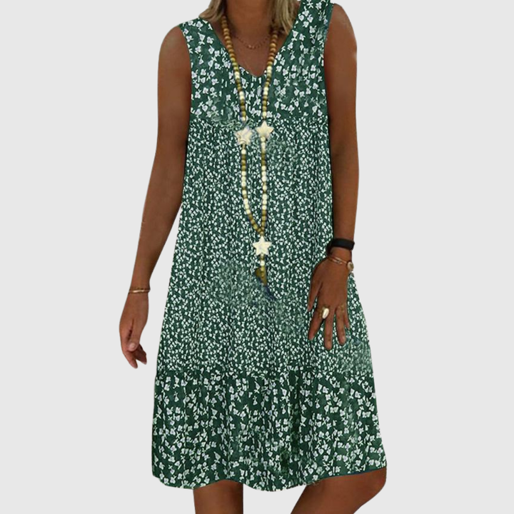 Wendy™ | Sleeveless V-Neck Floral Dress