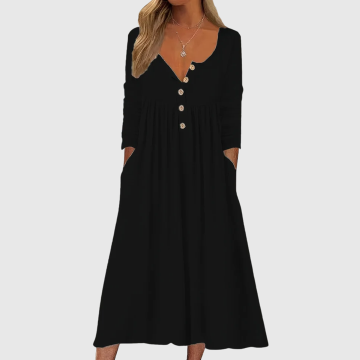 Tina™ | Button-Front Midi Dress