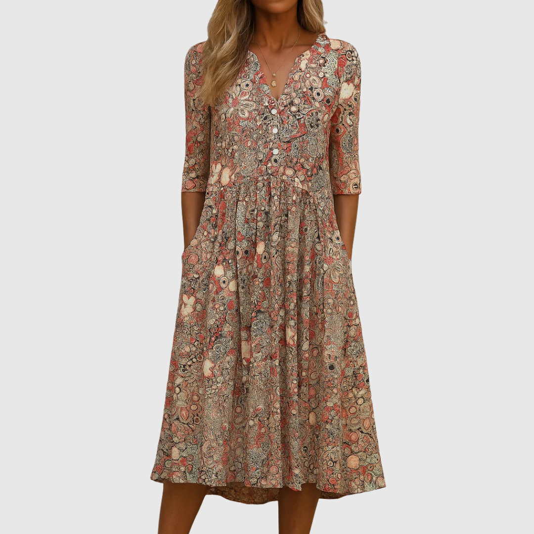 Sandra™ | Elegant V-Neck Dress