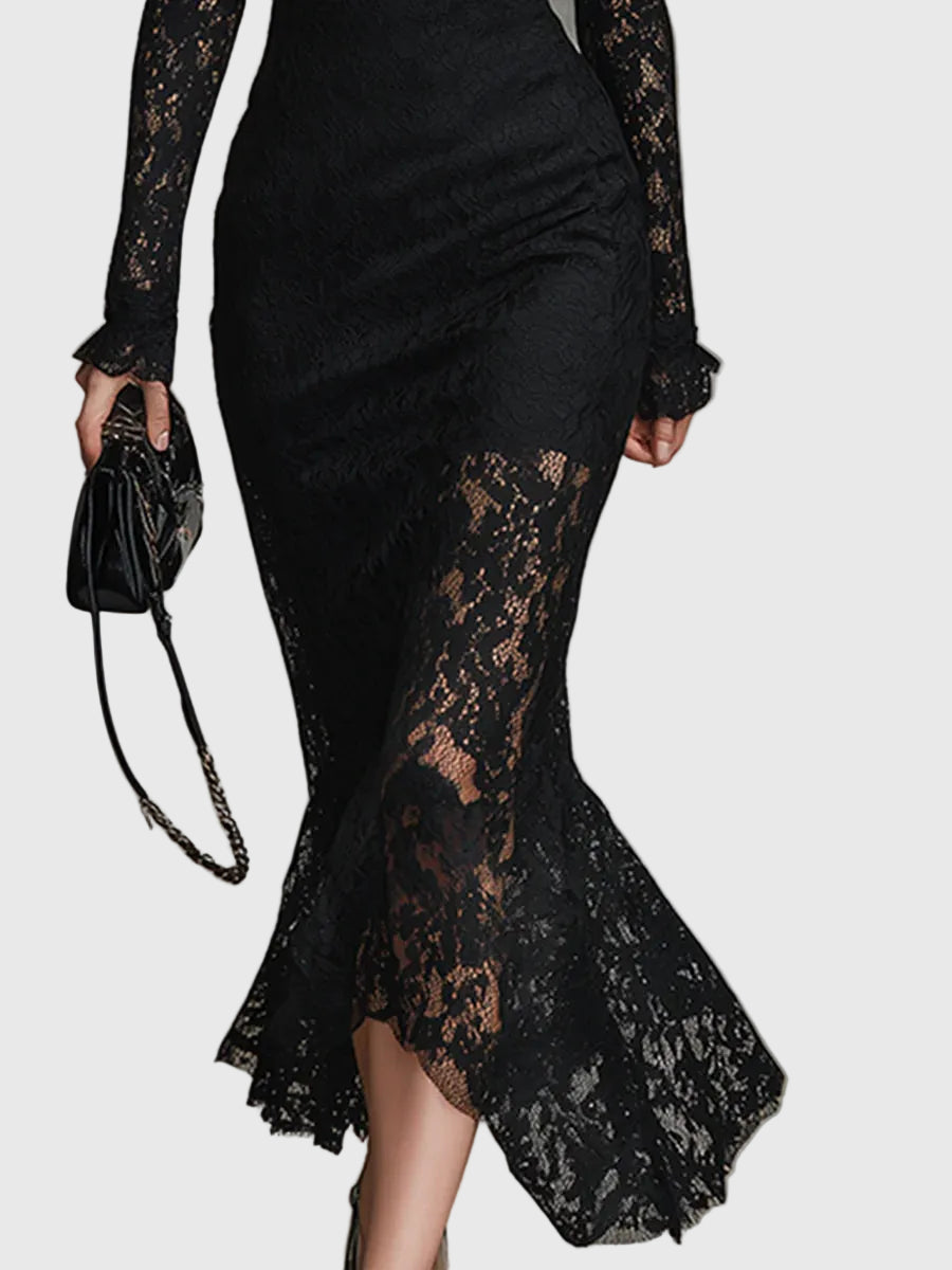Christine™ | Black Flared Maxi Dress