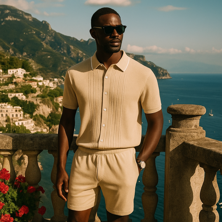 Michael Sydney men's summer set, front view