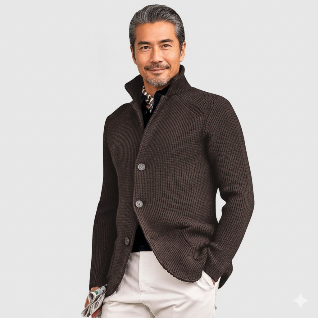 Michael Sydney men's Cardigan, front view