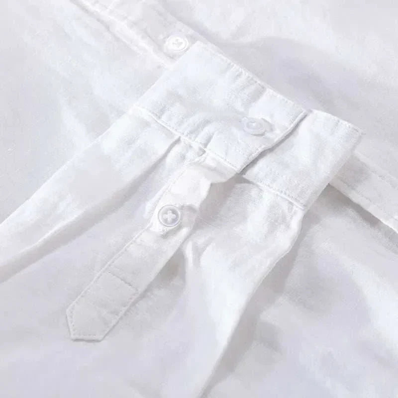 Michael Sydney men's shirt with roll-up sleeves, front view