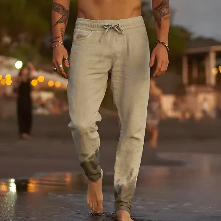 Michael Sydney men's lightweight summer pants, front view