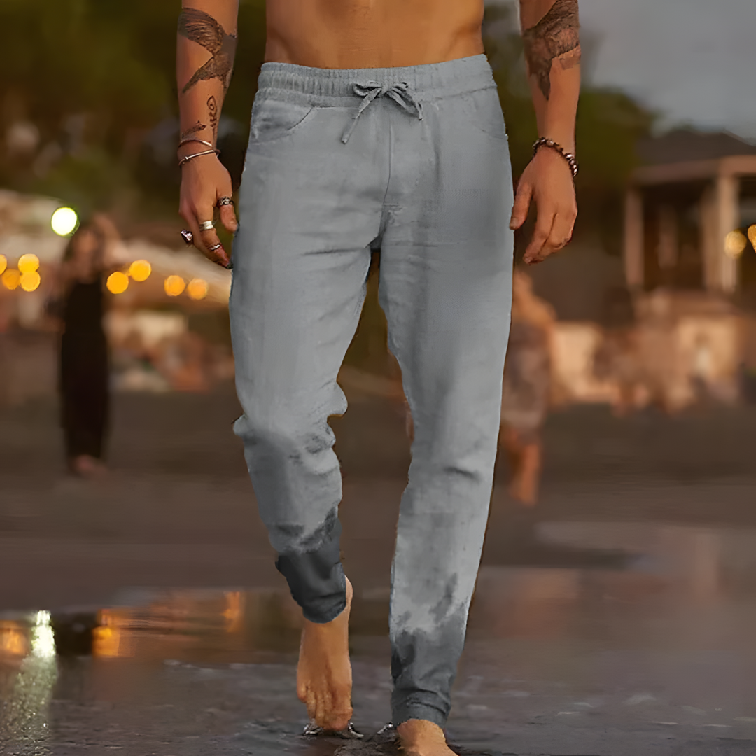 Michael Sydney men's lightweight summer pants, front view