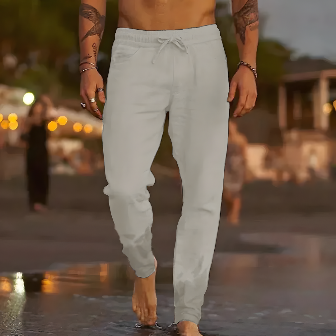 Michael Sydney men's lightweight summer pants, front view