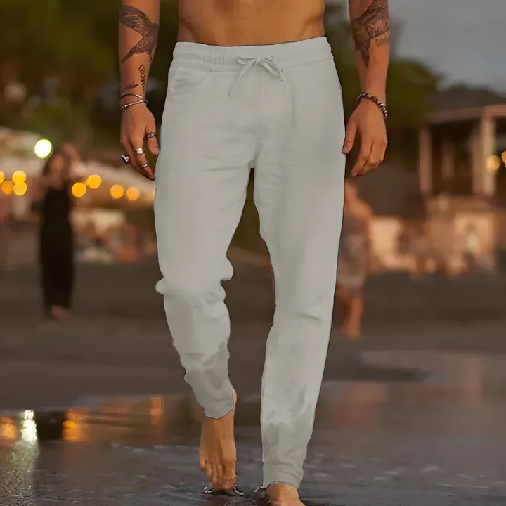 Michael Sydney men's lightweight summer pants, front view