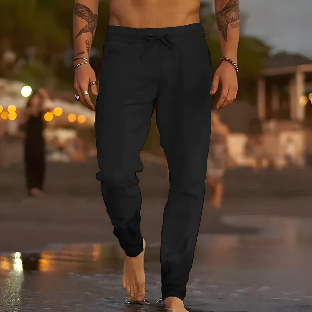 Michael Sydney men's lightweight summer pants, front view