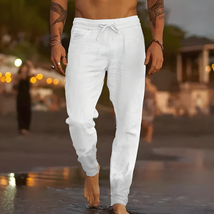 Michael Sydney men's lightweight summer pants, front view