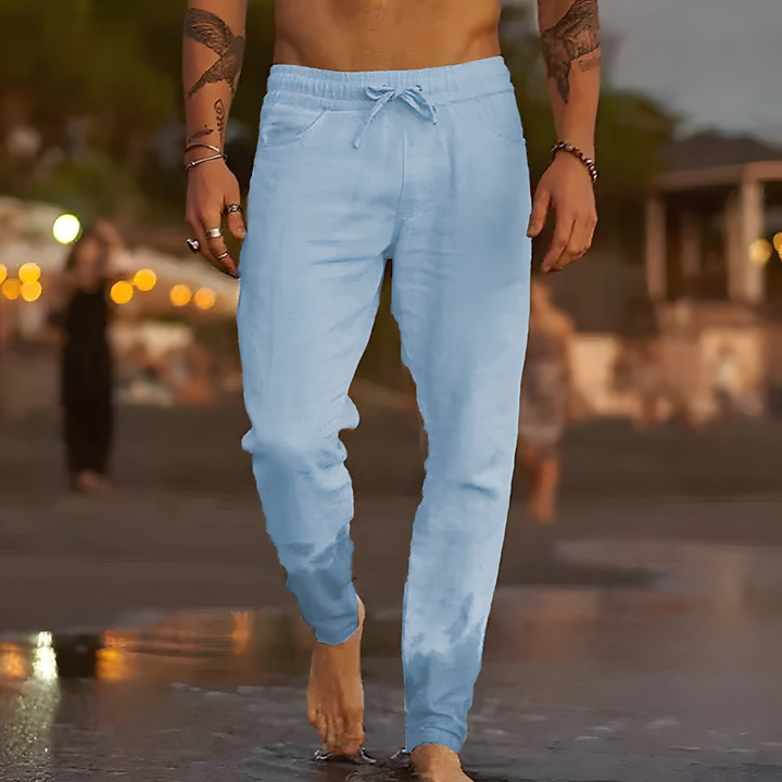 Michael Sydney men's lightweight summer pants, front view