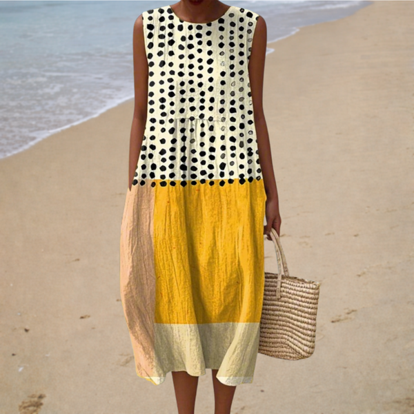 Kristen™ | Sleeveless Printed Summer Dress