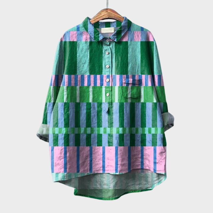 Vivian™ | Colourful Check Blouse