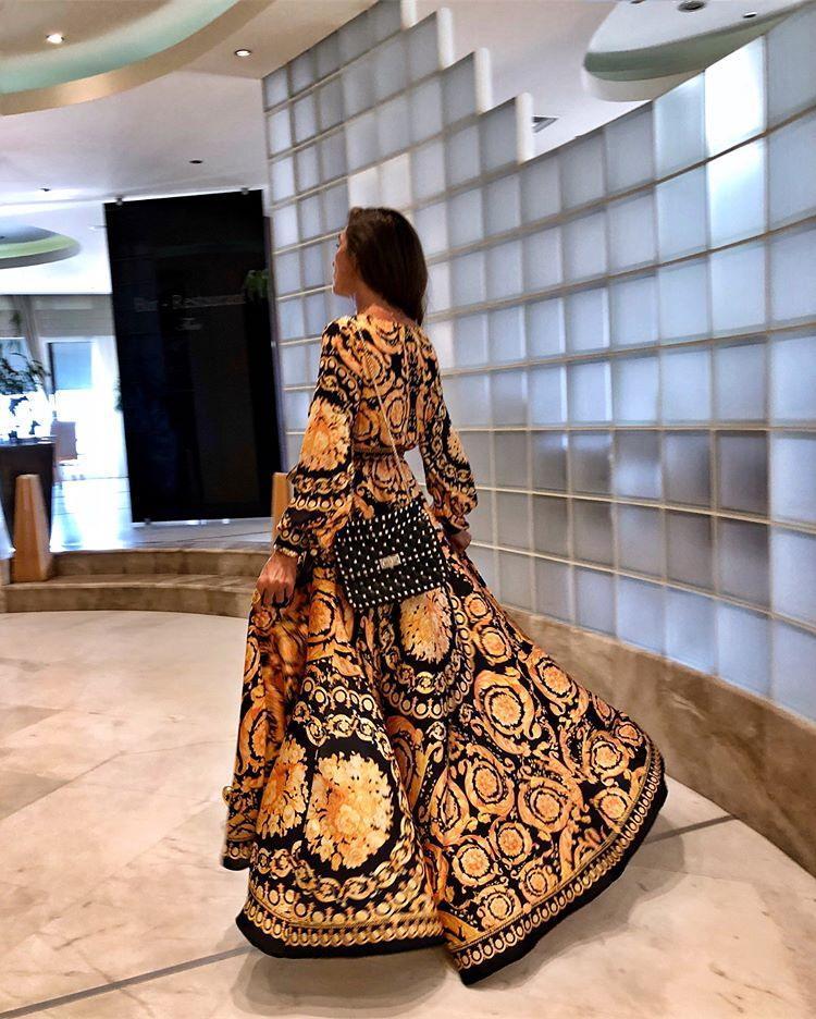 Eileen™ | Vintage Print Maxi Dress