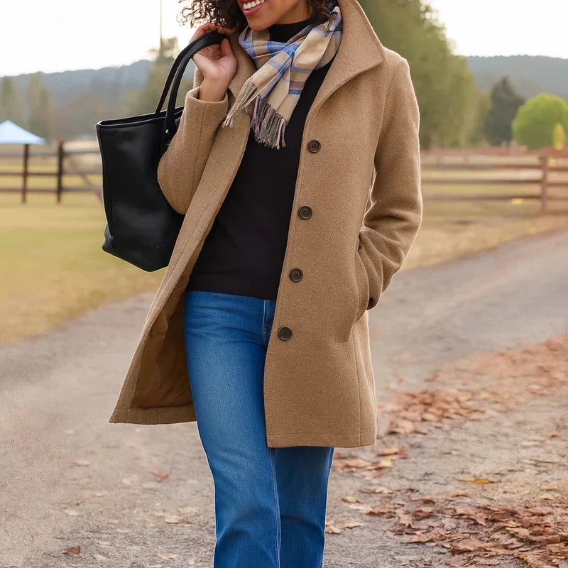 Glenda™ | Classic Buttoned Coat