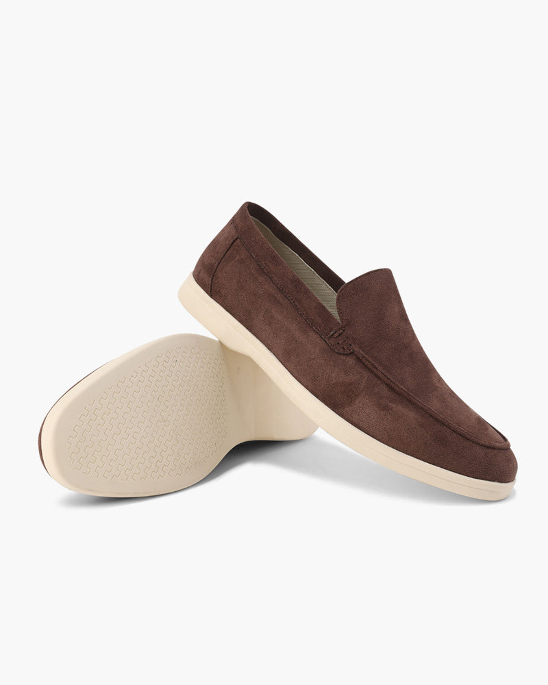Michael Sydney men's chocolate brown loafer, side view