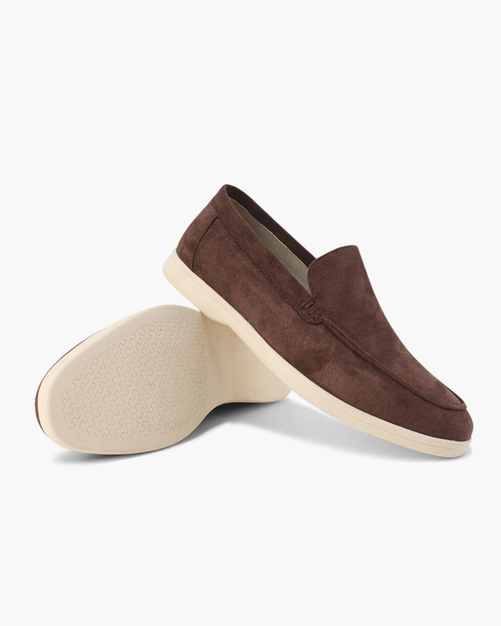 Michael Sydney men's chocolate brown loafer, side view