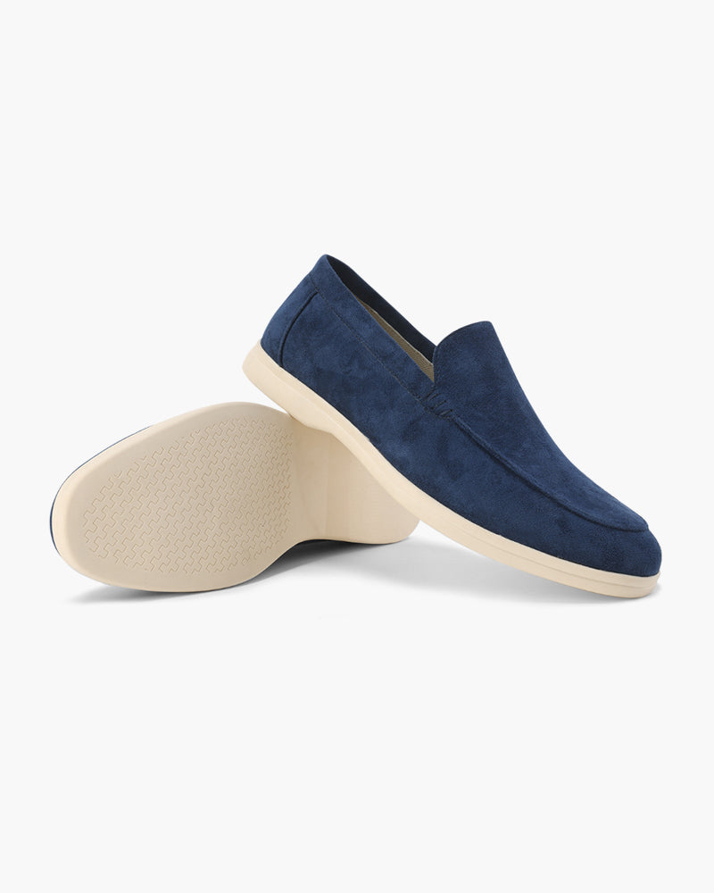 Michael Sydney men's navy loafer, side view