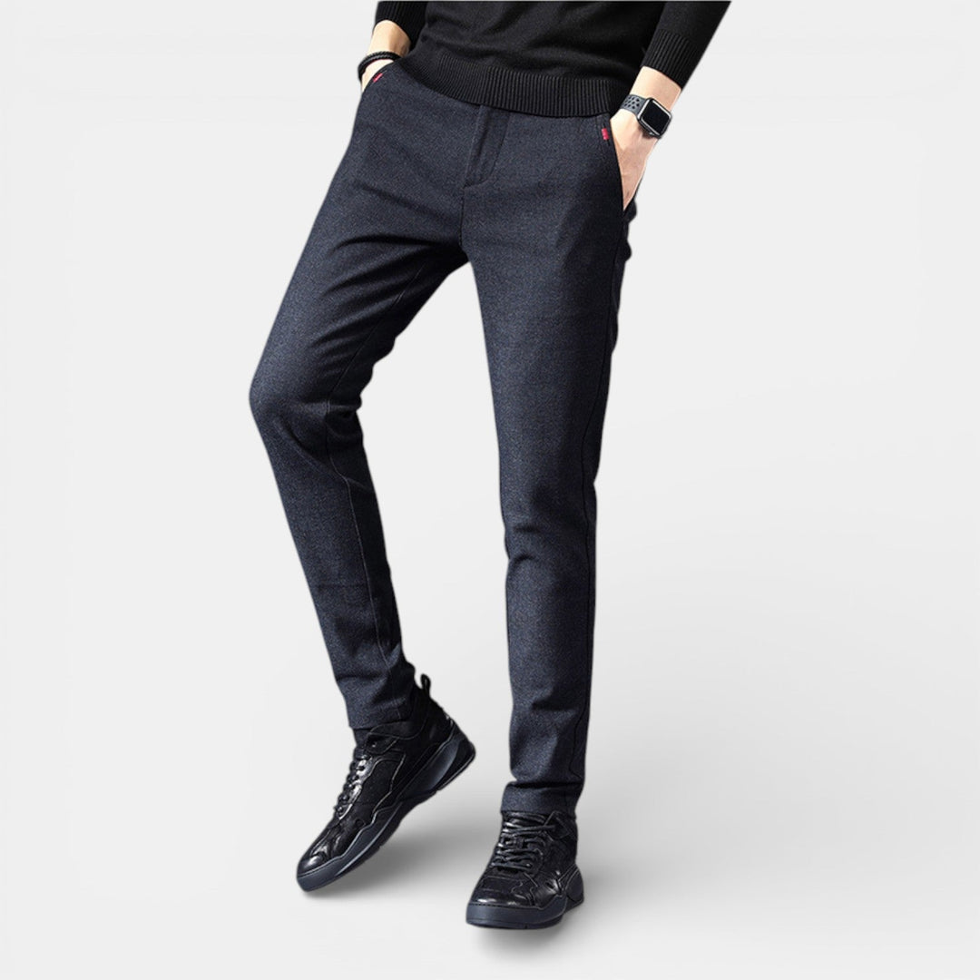 Michael Sydney men's slim tapered pants, front view
