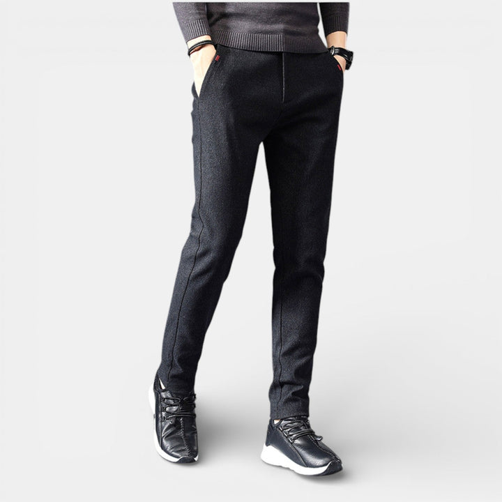 Michael Sydney men's slim tapered pants, front view