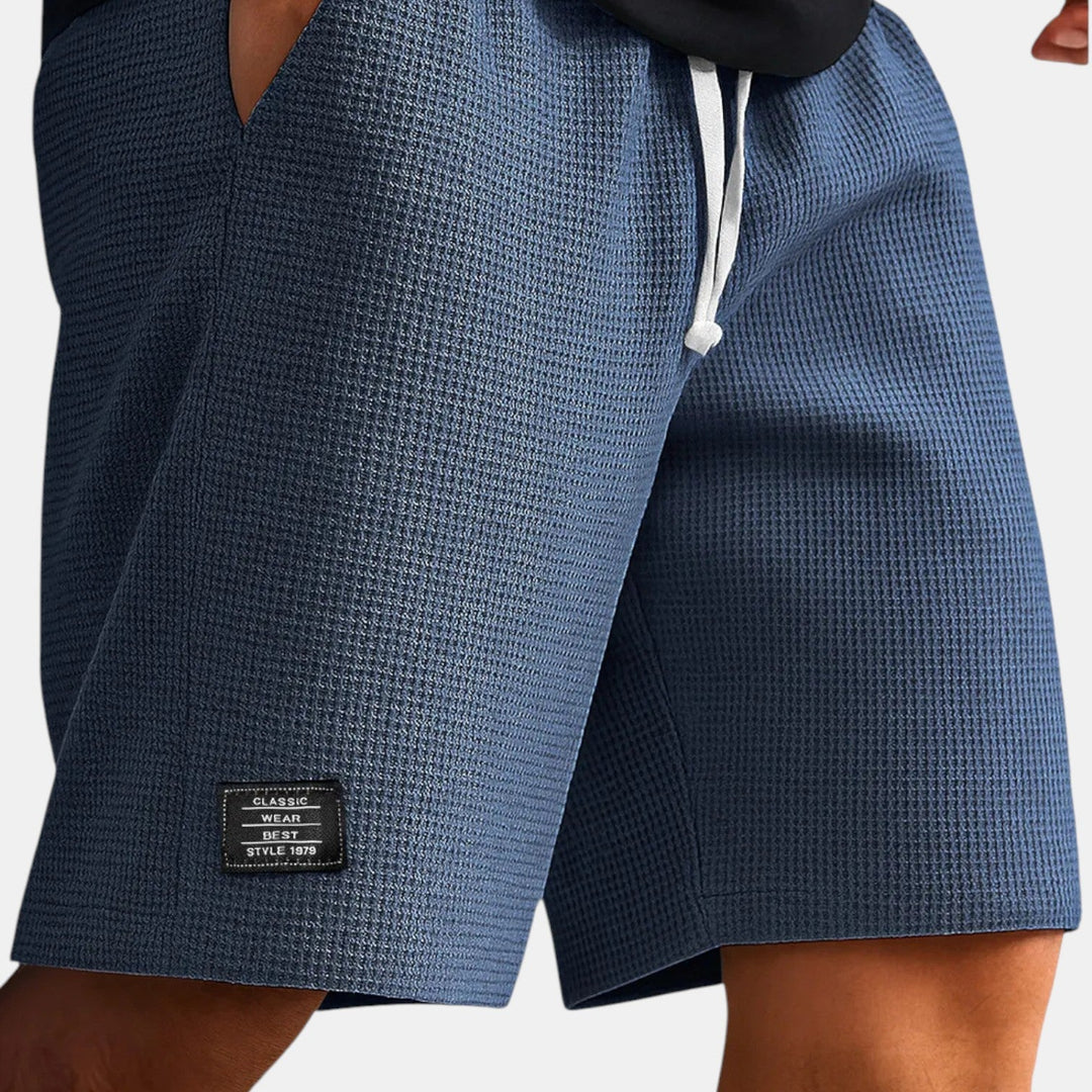 Michael Sydney men's honeycomb texture shorts, front view