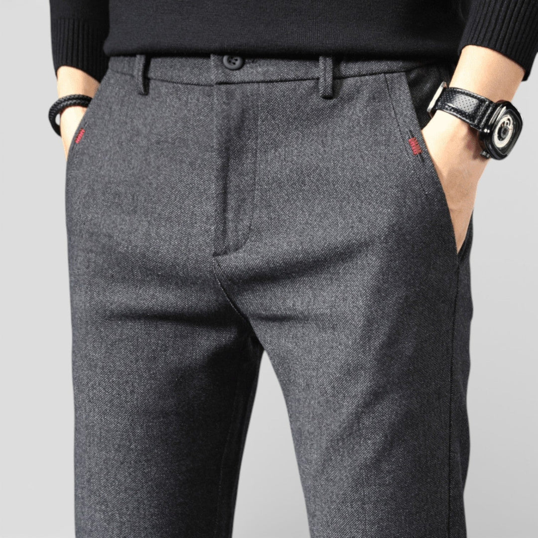 Michael Sydney men's slim tapered pants, front view