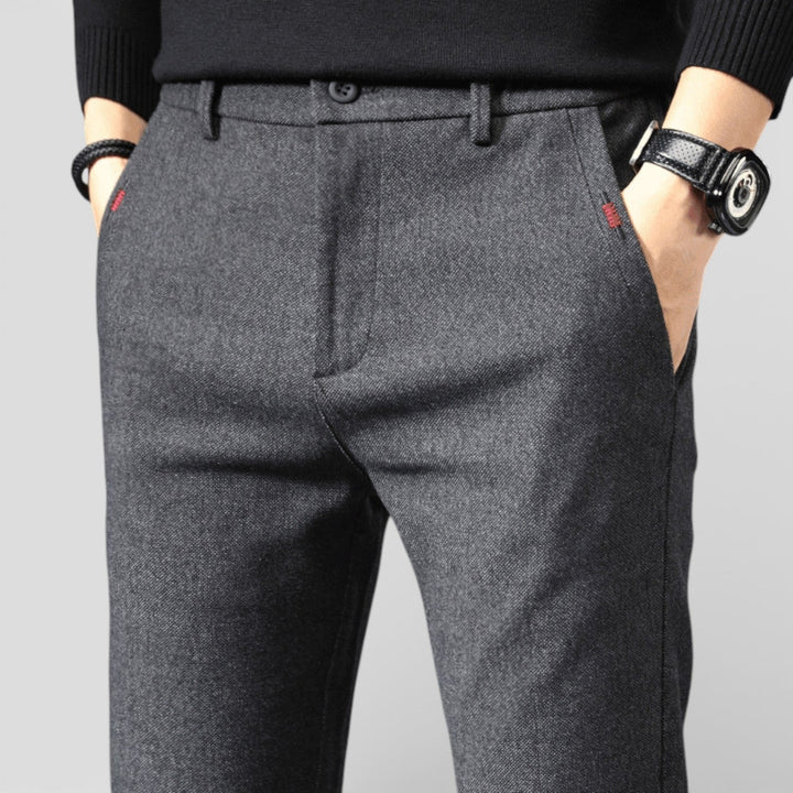 Michael Sydney men's slim tapered pants, front view