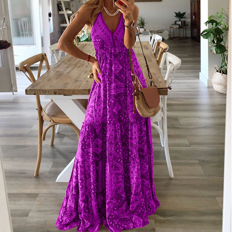 Kelly™ | Sleeveless Boho Maxi Dress